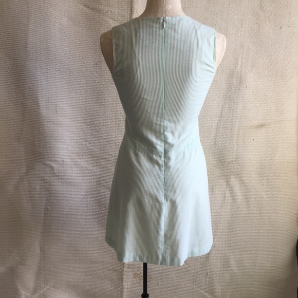 SOLD Cynthia Rowley Seersucker Striped Sundress VTG 90s - Picture 3 of 7